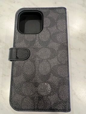 Stylish Black Folio Phone Case - Protective Wallet Cover